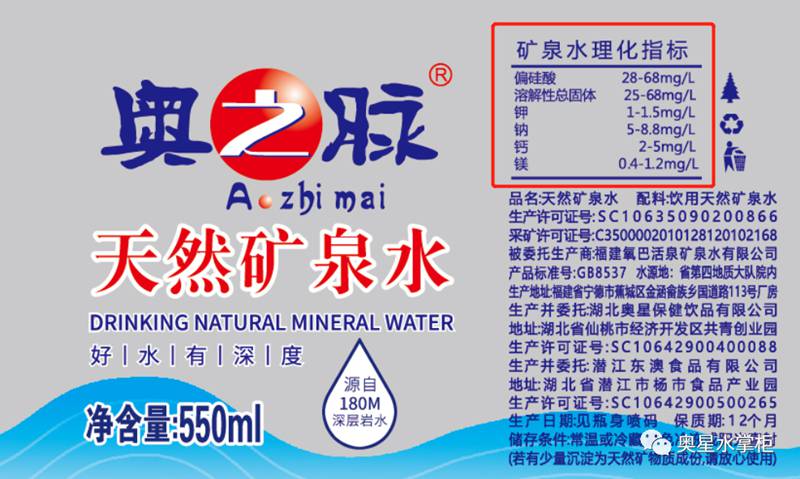 購買礦泉水時，您仔細看瓶標了嗎？